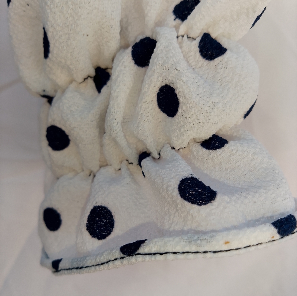 NWOT Vintage Green Apple Businesscore Navy and White Dress With Polkadot Accents - Picture 10 of 10